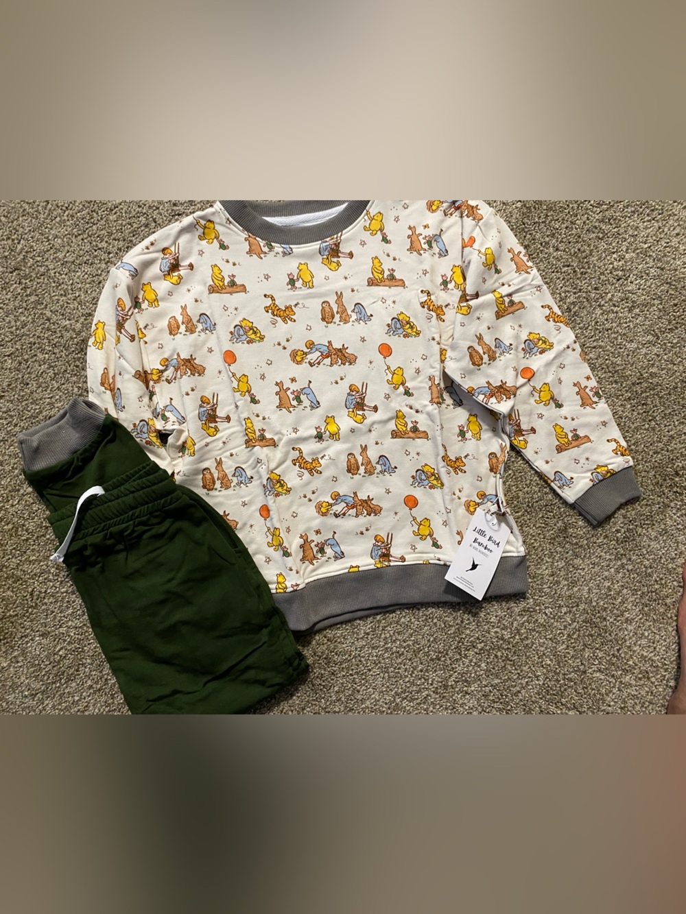 Little Bird Winnie the Pooh bamboo French terry jogger set NWT size 7/8